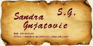 Sandra Gnjatović vizit kartica